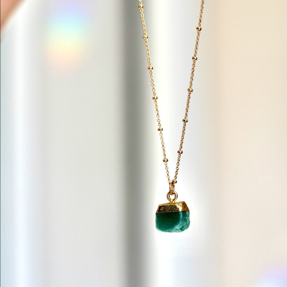 Jade pendant gold necklace chain!